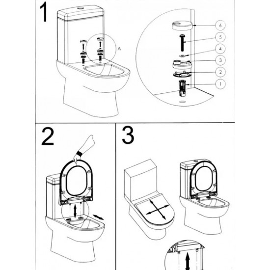 Κάλυμμα Λεκάνης Elvit Slow Close Vakut 0344 Λευκό